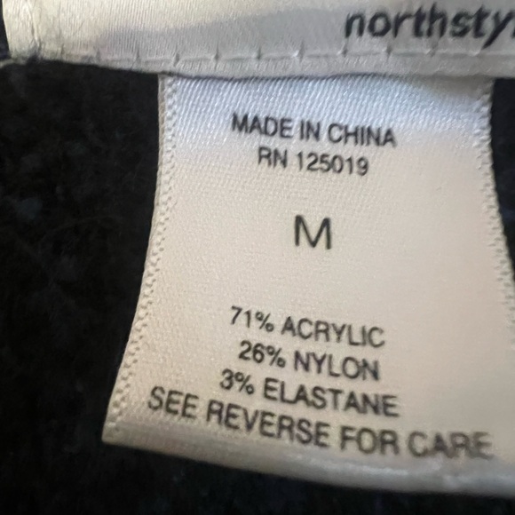 North Style Color Block Long Line Open Front Fuzzy Duster Cardigan Sweater M - Picture 7 of 13